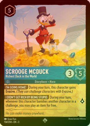 Scrooge McDuck (Richest Duck in the World) - 154/204 - Super Rare (Foil)