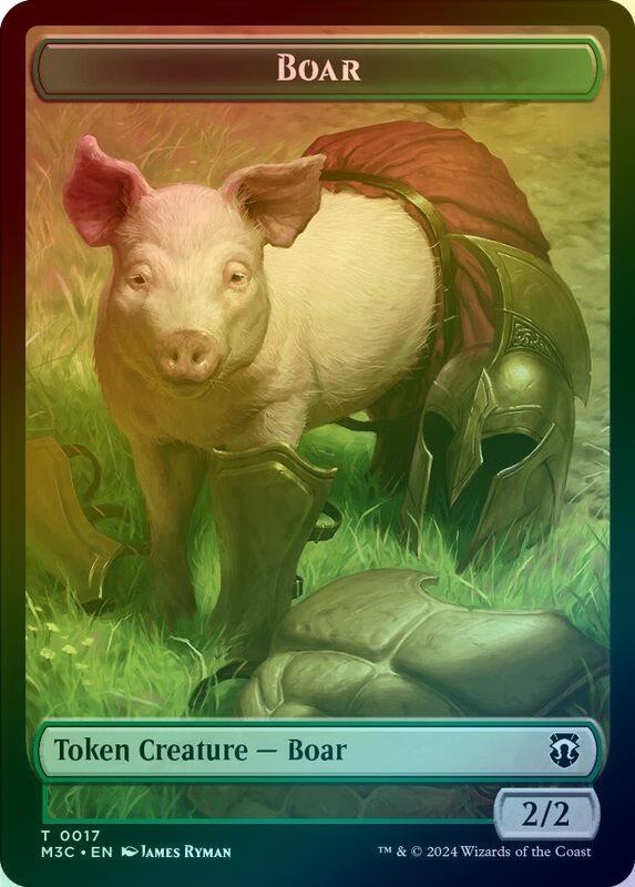 Hydra // Boar Token (Ripple Foil) (TM3C)