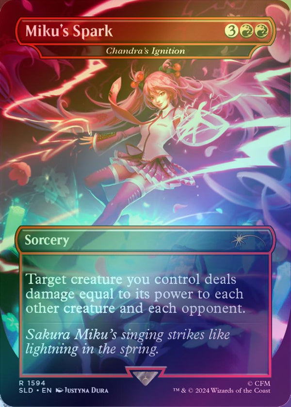 Miku's Spark // Chandra's Ignition - Hatsune Miku: Sakura Superstar (Rainbow Foil) (SLD)