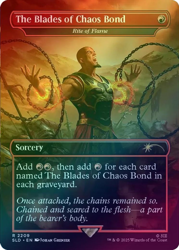 The Blades of Chaos Bond // Rite of Flame - God Of War: Greek (Rainbow Foil) (SLD)