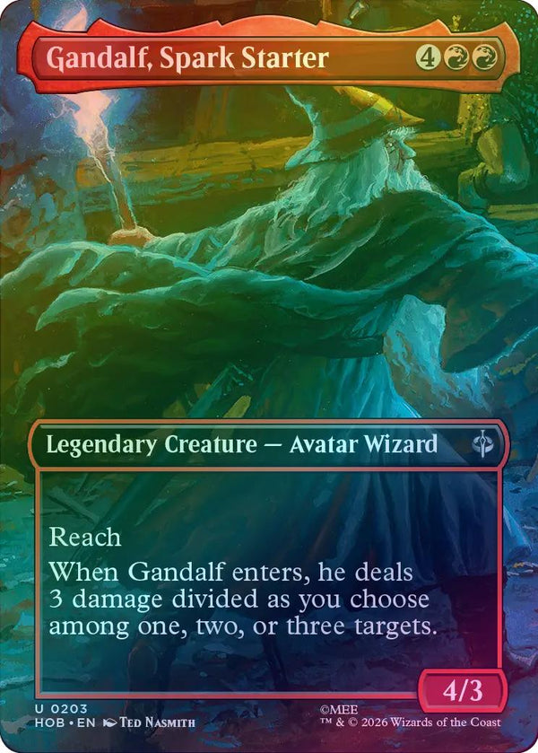 Gandalf, Spark Starter - Borderless Scene (Foil) (HOB) (Pre-Order)