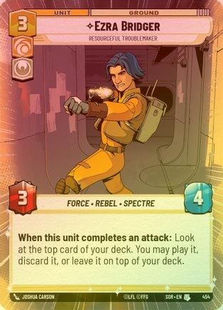 Ezra Bridger - Resourceful Troublemaker (Hyperspace) - 454 - Uncommon (Foil)