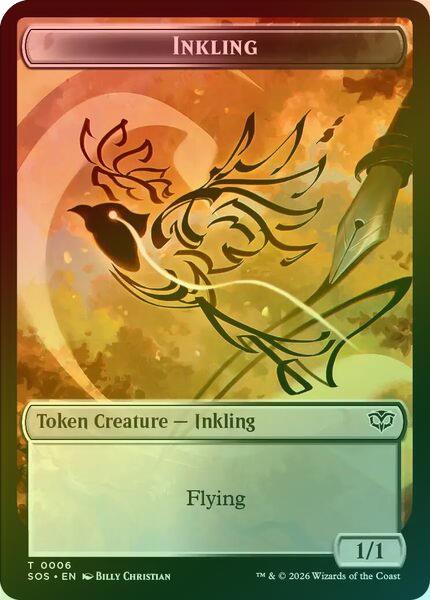 Inkling (006) // Spirit (010) Token (Foil) (TSOS)