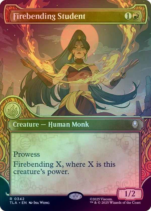 Firebending Student - Elemental Frame Showcase (Foil) (TLA)