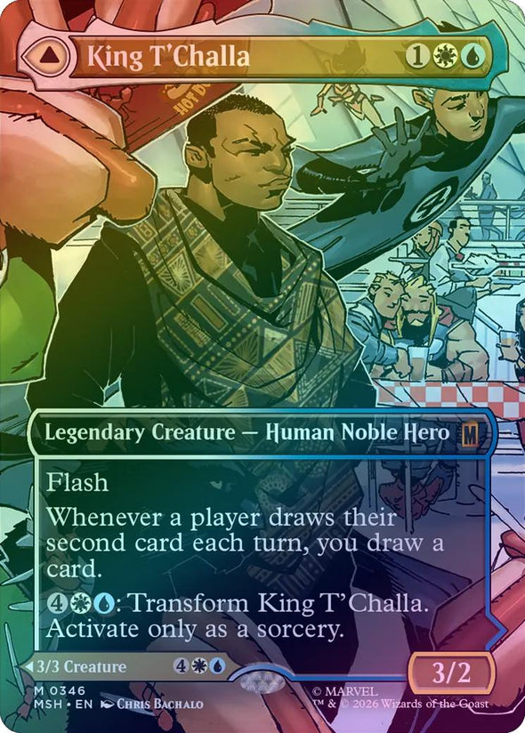 King T'Challa // Black Panther, Hope Enduring - Borderless Scene (Foil) (MSH) (Pre-Order)