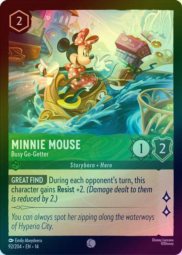 Minnie Mouse (Busy Go-Getter) - 92/204 - Common (Foil)