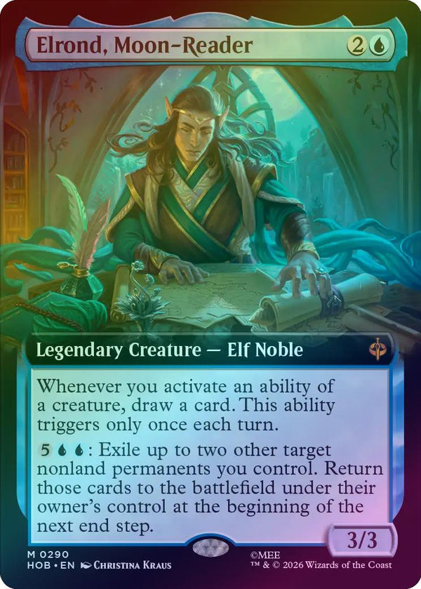 Elrond, Moon-Reader - Extended Art (Foil) (HOB)