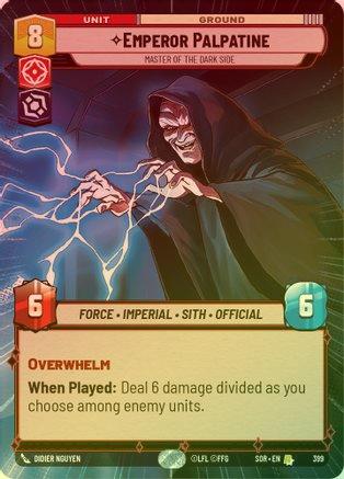 Emperor Palpatine - Master of the Dark Side (Hyperspace) - 399 - Rare (Foil)