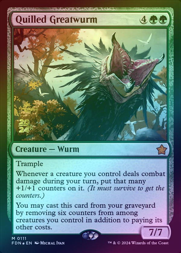 Quilled Greatwurm - Prerelease Promo (Foil) (PFDN)