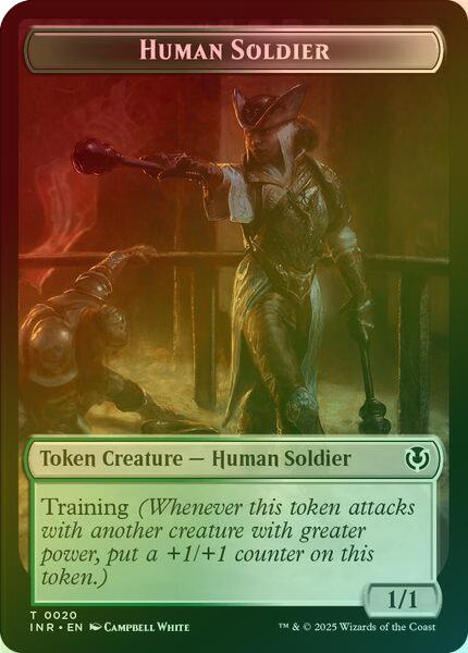 Human Soldier (020) // Emblem - Tamiyo, Field Researcher Token (Foil) (TINR)