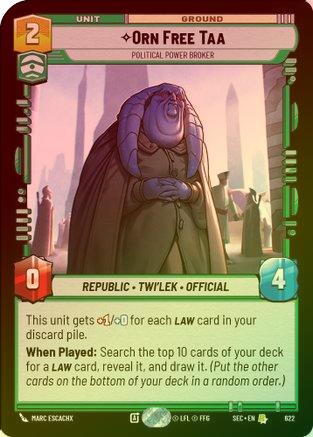Orn Free Taa - Political Power Broker (Foil) - 622 - Rare (Foil)