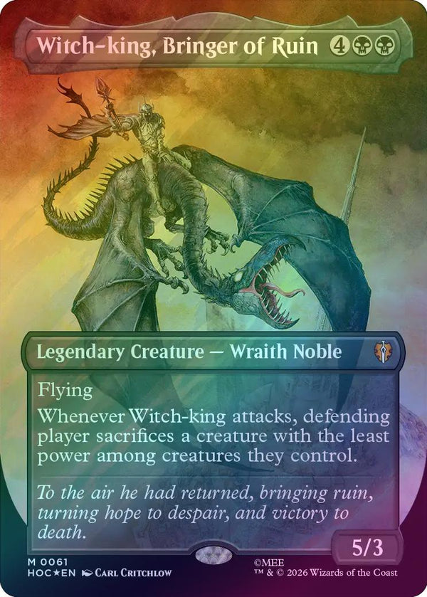 Witch-king, Bringer of Ruin - Borderless (Surge Foil) (HOC) (Pre-Order)