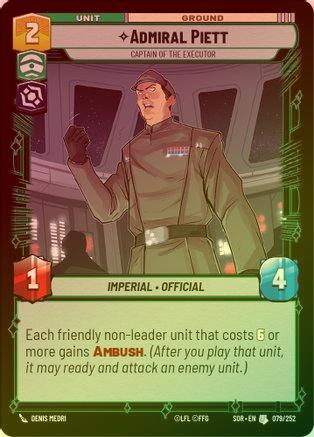 Admiral Piett - Captain of the Executor - 079/252 - Uncommon (Foil)