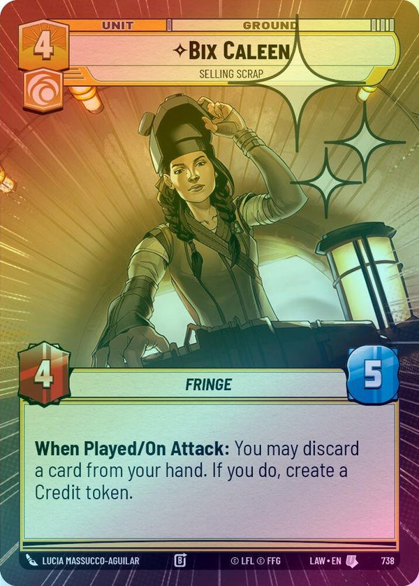 Bix Caleen - Selling Scrap (Hyperspace Foil) - 738 - Uncommon (Foil)