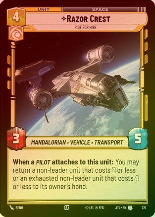 Razor Crest - Ride For Hire - 721 - Uncommon (Foil)