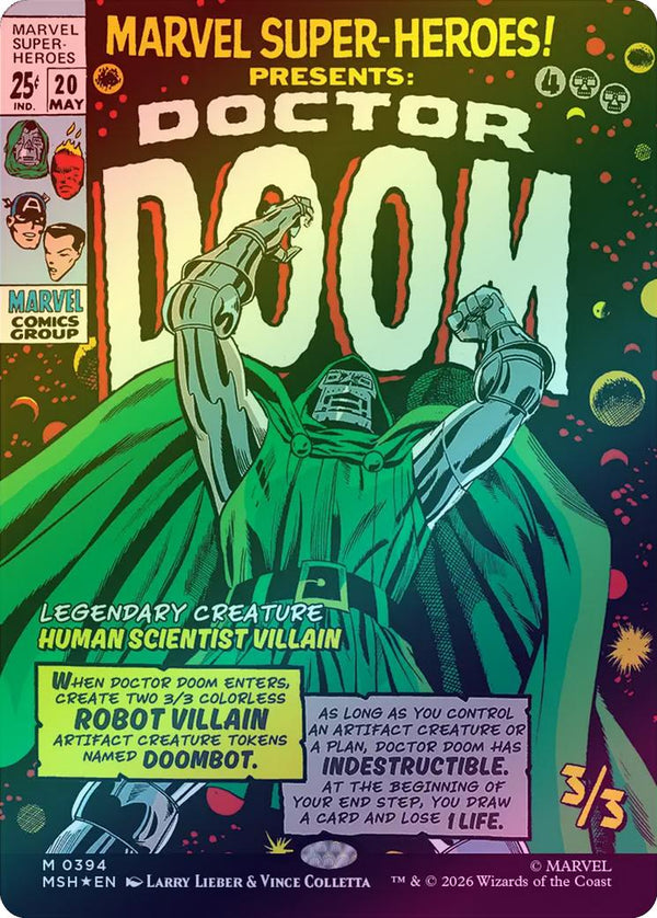 Doctor Doom - Borderless Classic Comic (Foil) (MSH) (Pre-Order)