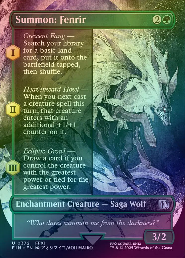 Summon: Fenrir - Borderless (Foil) (FIN)