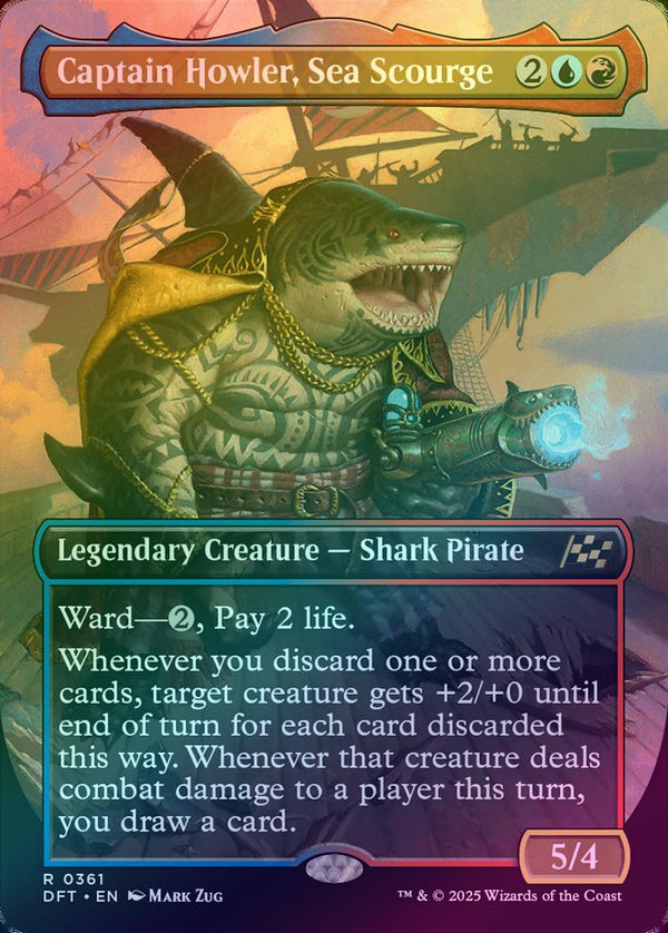 Captain Howler, Sea Scourge - Borderless (Foil) (DFT)