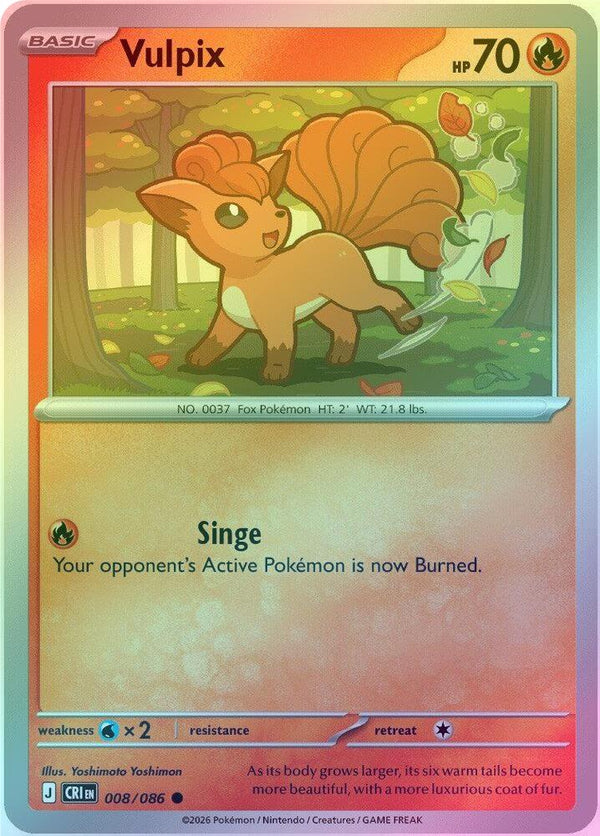 Vulpix - 008/086 - Common - Reverse Holo