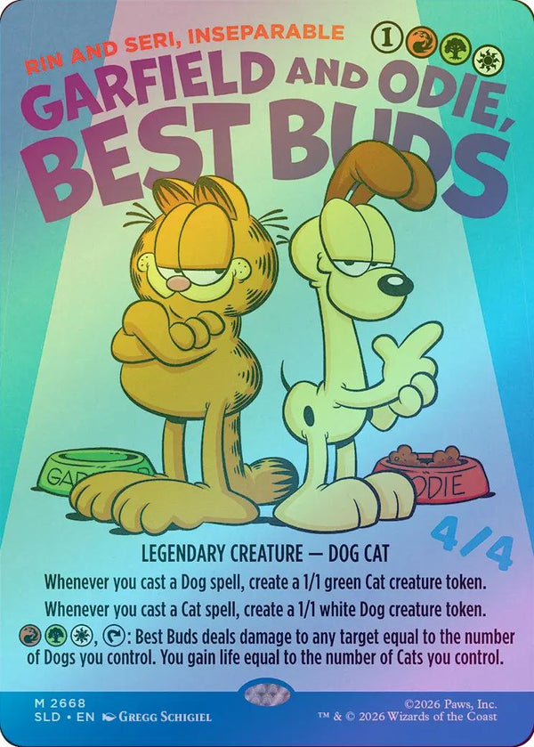 Garfield and Odie, Best Buds // Rin and Seri, Inseparable - Garfield: Motivationally Challenged (Foil) (SLD)