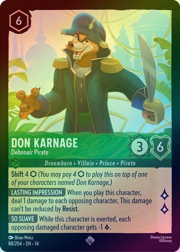 Don Karnage (Debonair Pirate) - 88/204 - Super Rare (Foil)