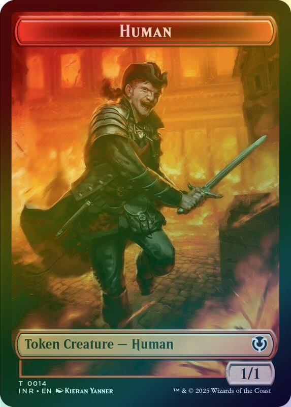 Elemental // Human (014) Token (Foil) (TINR)
