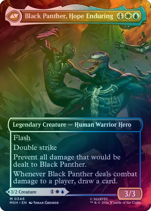 King T'Challa // Black Panther, Hope Enduring - Borderless Scene (Foil) (MSH) (Pre-Order)