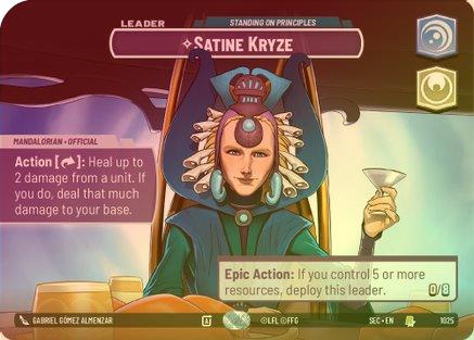 Satine Kryze - Standing on Principles (Showcase) - 1025 - Rare (Foil)