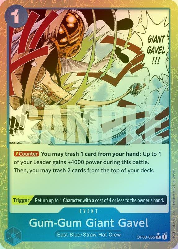 Gum-Gum Giant Gavel (Textured Foil) - OP03-055 - Common