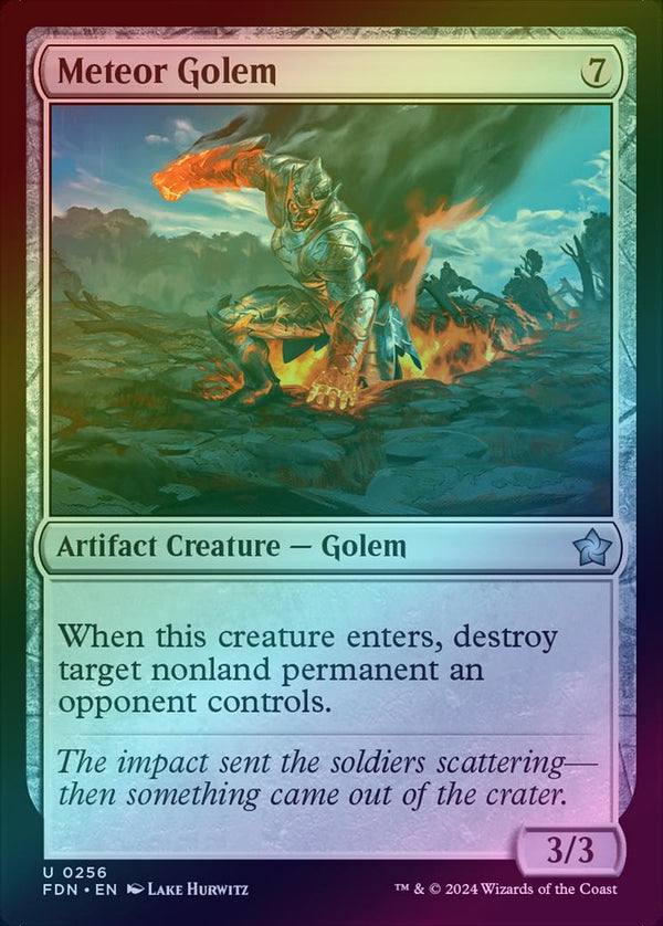 Meteor Golem (Foil) (FDN)