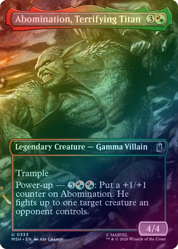 Abomination, Terrifying Titan - Borderless Scene (Foil) (MSH) (Pre-Order)