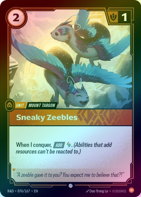 Sneaky Zeebles - 076/167 - Common (Foil)