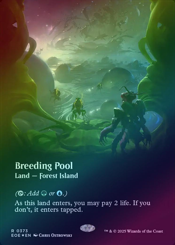 Breeding Pool - Borderless Viewport Land (Galaxy Foil) (EOE)