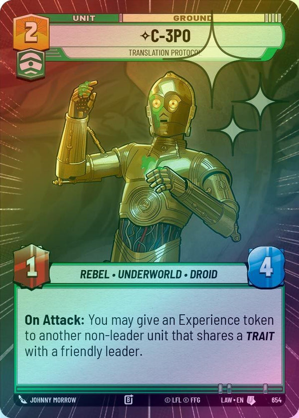 C-3PO - Translation Protocol (Hyperspace Foil) - 654 - Uncommon (Foil)