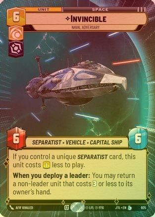 Invincible - Naval Adversary (Hyperspace) - 925 - Legendary (Foil)
