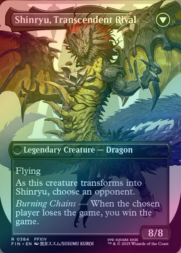 Zenos yae Galvus // Shinryu, Transcendent Rival - Borderless (Foil) (FIN)