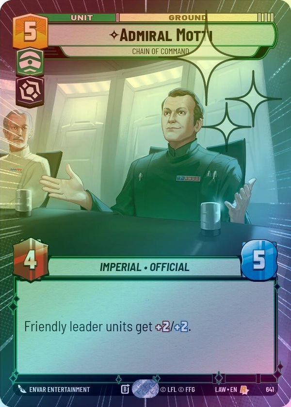 Admiral Motti - Chain of Command (Hyperspace Foil) - 641 - Rare (Foil)