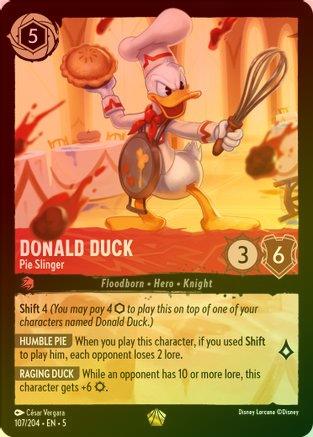 Donald Duck (Pie Slinger) - 107/204 - Legendary (Foil)