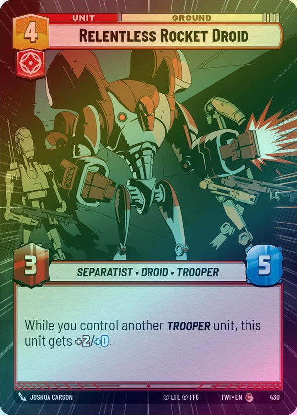 Relentless Rocket Droid (Hyperspace) - 430 - Common (Foil)