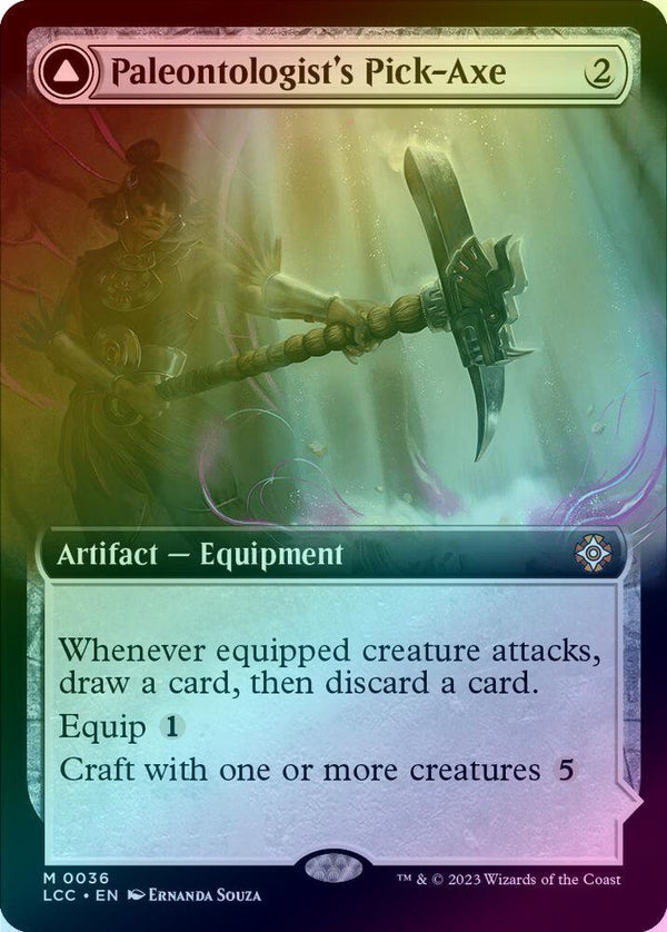 Paleontologist's Pick-Axe // Dinosaur Headdress - Extended Art (Foil) (LCC)