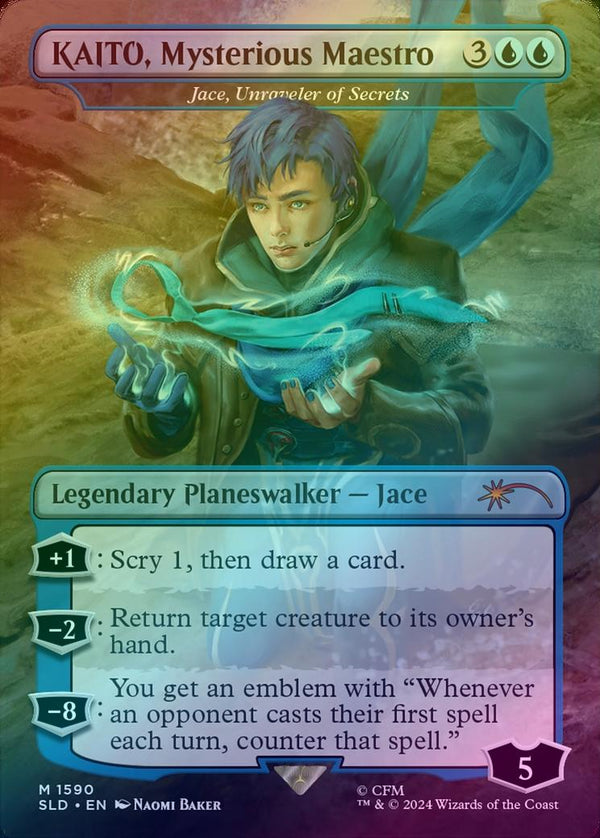 KAITO, Mysterious Maestro // Jace, Unraveler of Secrets - Hatsune Miku: Electric Entourage (Foil) (SLD)