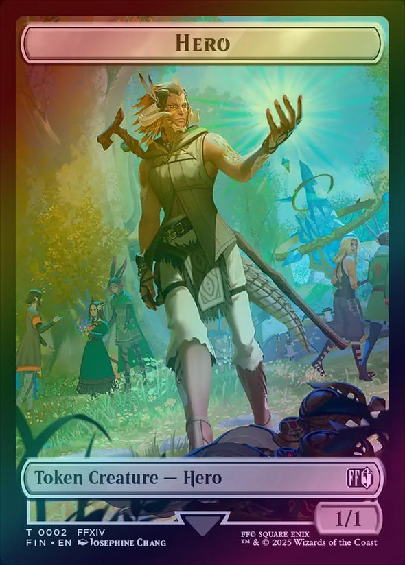 Hero (002) // Wizard Token (Foil) (TFIN)