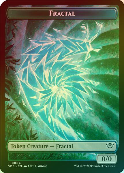 Fractal (004) // Spirit (010) Token (Foil) (TSOS)