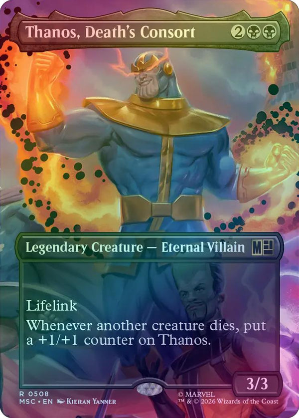 Thanos, Death's Consort - Borderless Scene: Villains Unleashed (Foil) (MSC) (Pre-Order)