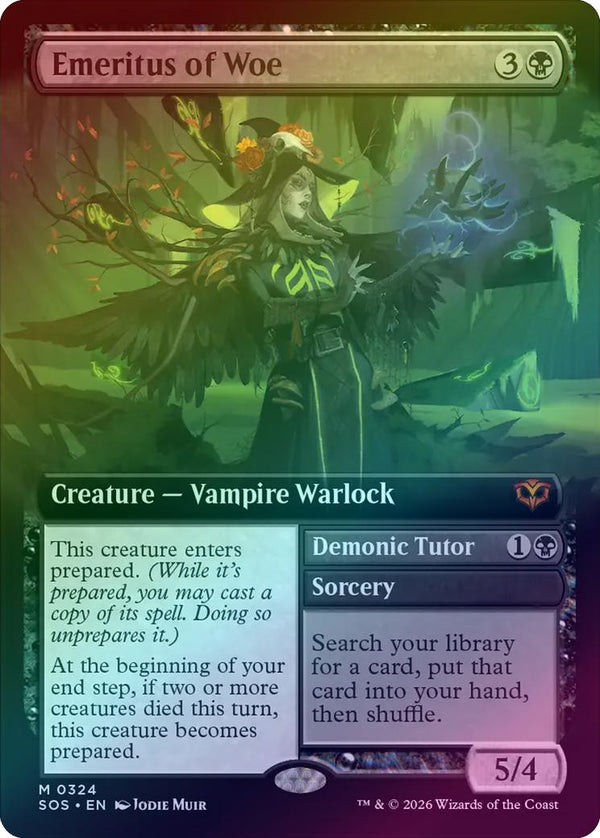 Emeritus of Woe // Demonic Tutor - Extended Art (Foil) (SOS)