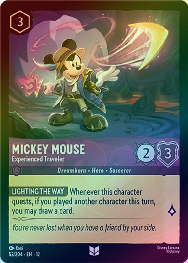 Mickey Mouse (Experienced Traveler) - 52/204 - Uncommon (Foil)