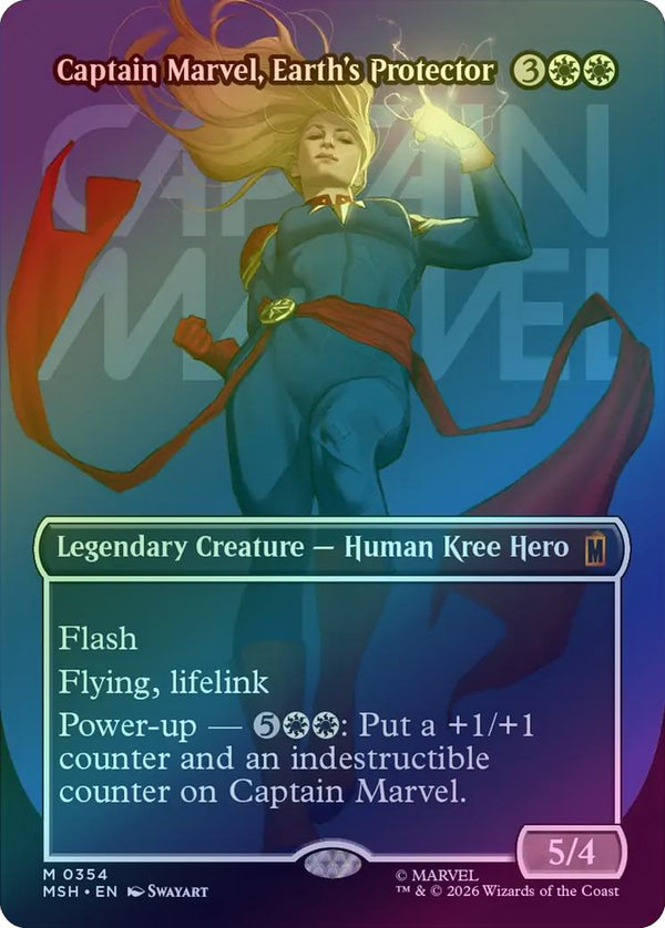 Captain Marvel, Earth's Protector - Logo Showcase (Foil) (MSH) (Pre-Order)