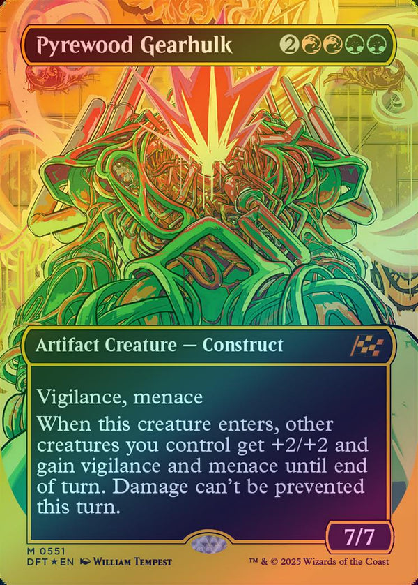 Pyrewood Gearhulk - Borderless Graffiti Giant (First-Place Foil) (DFT)