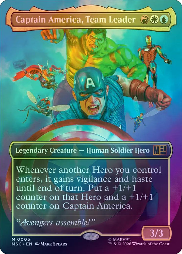 Captain America, Team Leader - Borderless (Foil) (MSC) (Pre-Order)