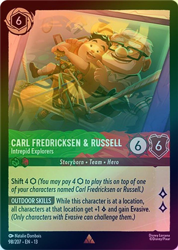 Carl Fredricksen & Russell (Intrepid Explorers) - 98/207 - Rare (Foil)